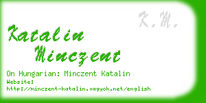 katalin minczent business card